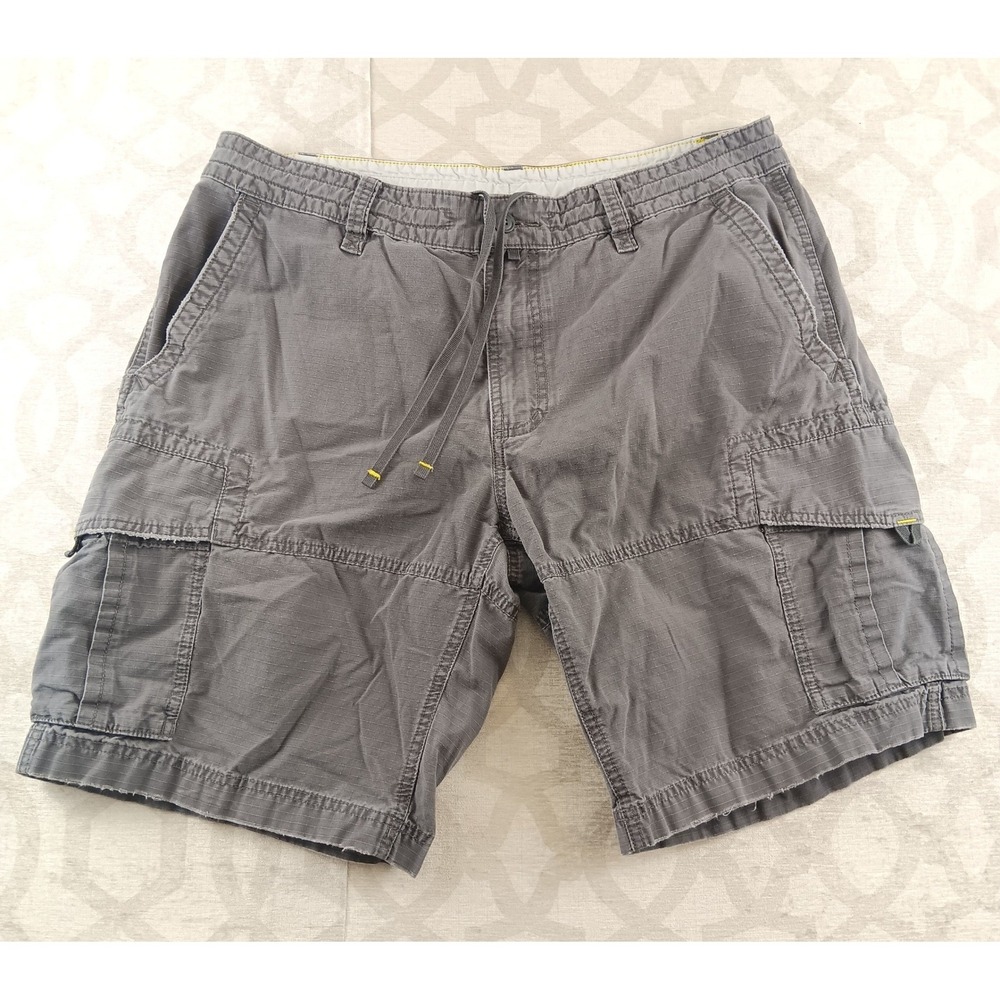 The North Face Mens Cargo Shorts Gray Size 38‎ Cotton Drawstring Waist